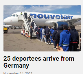 25 deportees arrive from Germany